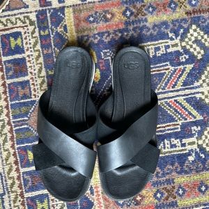 UGG leather and suede slides
